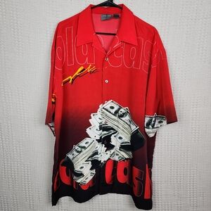 JORDAN CRAIG Cold Cash Oversized Button Up Short Sleeve XL